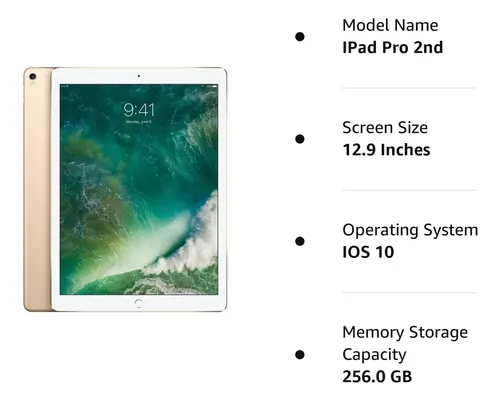 Tablet Apple iPad Pro 2 12,9 256gb Wifi - Dorado | Cuotas sin interés