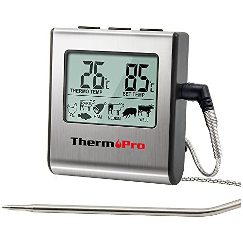 Termometro Para Horno Barbacoa Parrilla Temporizador Reloj