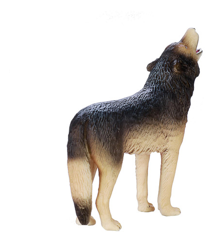 Lobo De Madera Pintada A Mano Mojo Figura De Juguete
