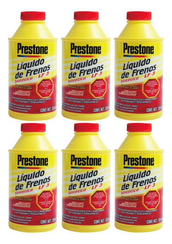 Paq 6 Liquido Para Frenos Dot 3 12 Onzas Preston