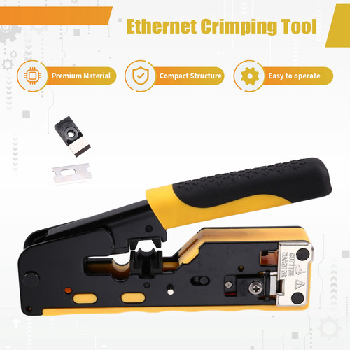 Herramienta De Crimpado Rj45 Cat7, Herramienta De Crimpado E