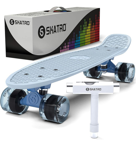 Monopatín Skatro Mini Cruiser. El Tablero De Plástico De Est