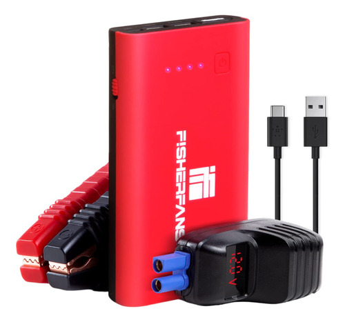 Arrancador De Bateria, Fisherfans 12800mah Paquete De Refuer