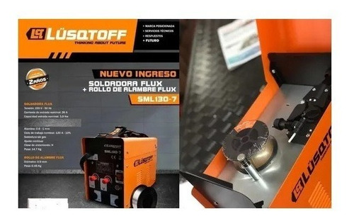Imagen 10 de 10 de Soldadora Mig Lusqtoff Flux 120 Amp Sml130 + Alambre