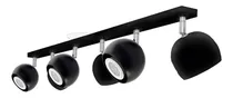Comprar Aplique Barral Riel Moderno 6 Luces Negro Moviles Led Techo