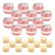 Comprar Juego De 12 Portavelas Votivas De Vidrio Para Decoración