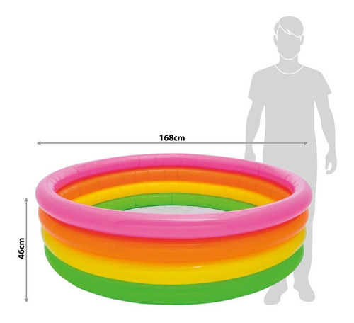 Piscina Inflable Pelotas O Agua Grande 1.68m X 46cm Intex