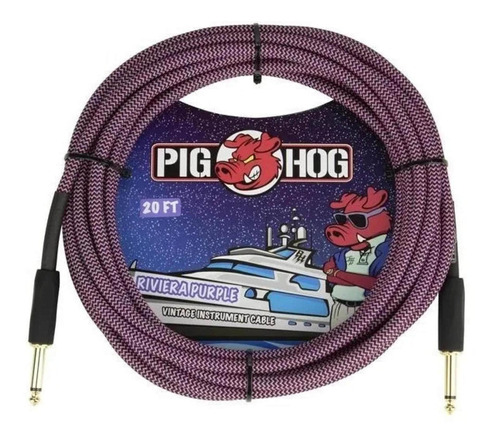 Cable Pig Hog Pch20rpp P/instrumento Plug A Plug 6m Riviera