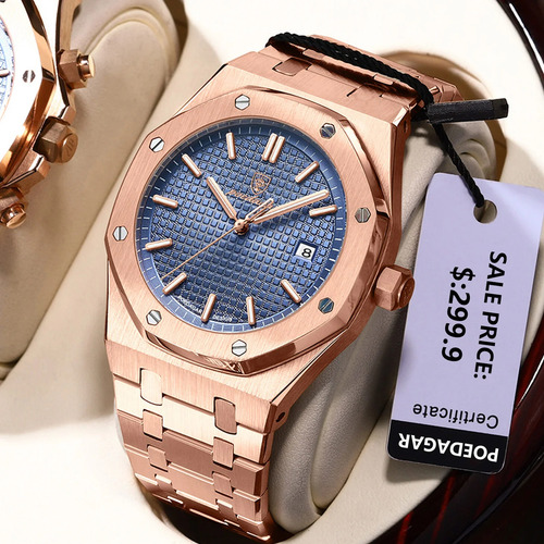 Reloj Poedagar 924 Cuarzo Acero Inoxidable Reloj Cuarzo Lujo