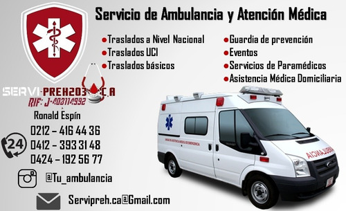 Imagen 1 de 5 de Servicio De Ambulancia