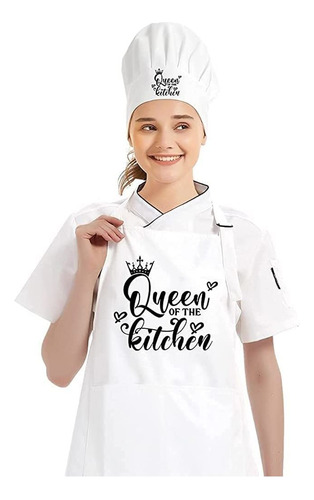 Queen Of The Kitchen  Juego De Gorro Y Delantal De Chef..