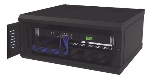 Gabinete Pared Puerta Cristal Rack 19 4ur Sr-1904-gfp Vr2