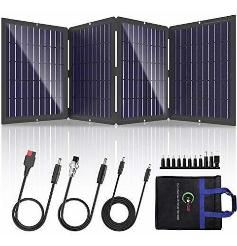 Powoxi - Panel Solar Portátil De 100 W - Kit De Cargador De 