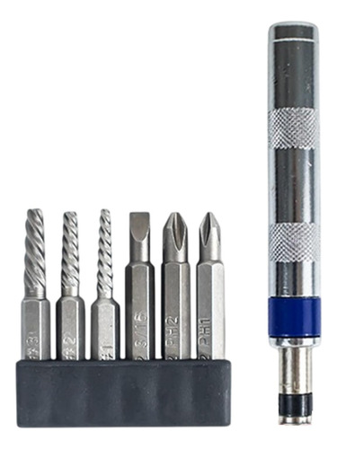 7x Kit De Destornillador De Impacto A Mano Reversible