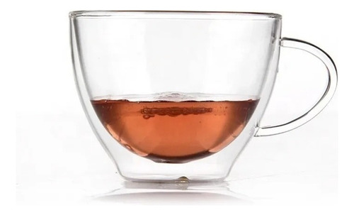 Set X2 Taza Mocca Cafe C/asa Barista Doble Vidrio 290ml