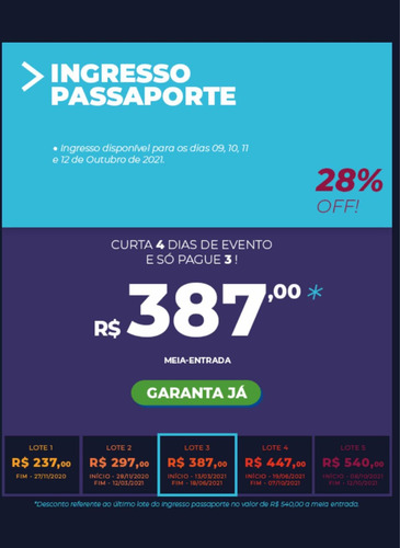 Ingressos Bgs