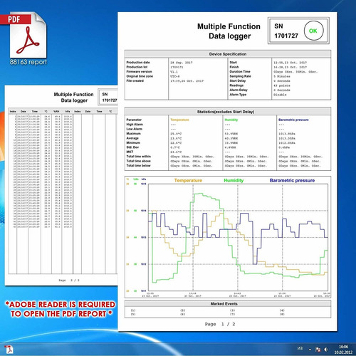 Registrador De Datos Usb Digital De Humedad / Temperatura /