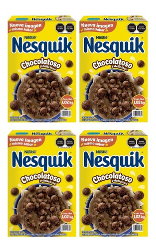 Cereal Nesquik Nestlé 1.02 Kg - 4 Cajas
