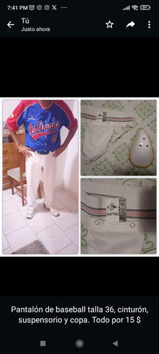 Pantalón Para Baseball O Softball