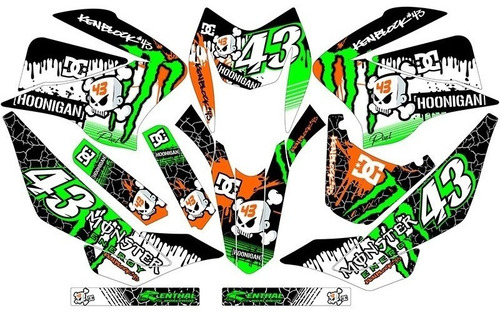 Stickers, Calca, Vinil, Para Moto Pulsar Ns200 Mod-165