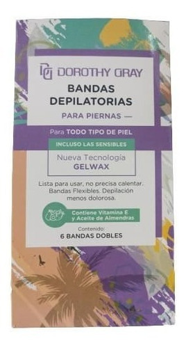 Dorothy Gray 6 Bandas Dobles Depilatorias Para Piernas