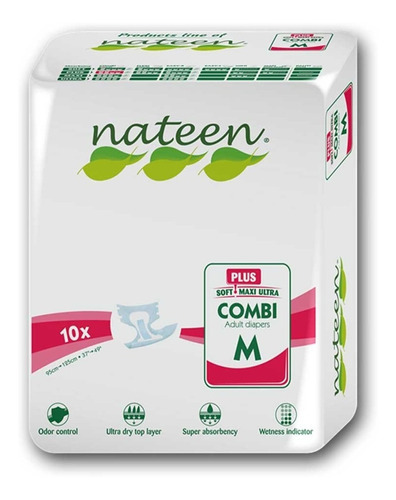 Pañal Nateen Combi Super Plus  (premium ) Adulto Talla M