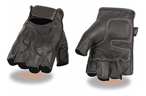 Guantes Moto Milwaukee Guantes Sin Dedos De Cuero Para Monta