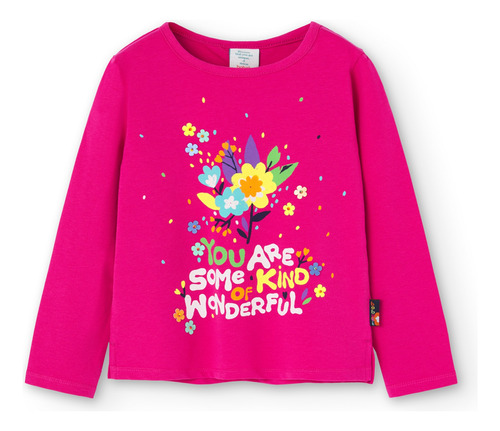 Playera De Punto Elástico Para Niña Color Rosa Boboli 408024