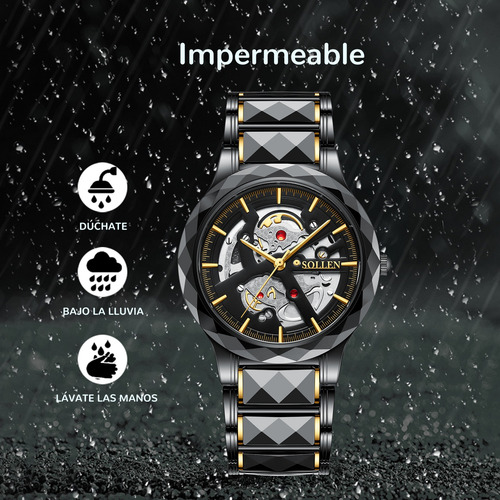 Reloj De Pulsera Sollen Classic Watches Skeleton & Business