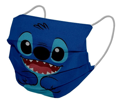 Cubrebocas Stitch De Tela De 0 A 5 Años.