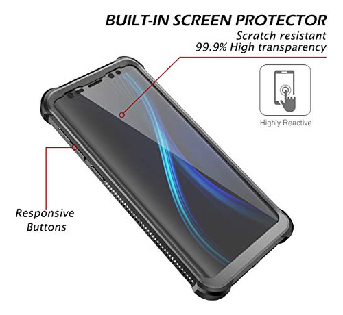 Dexnor Funda Galaxy S9 Con Protector De Pantalla Transparent