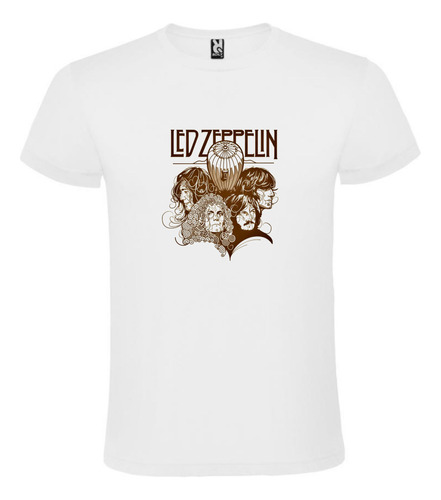 Camiseta Blanca Logo Led-zeppelin