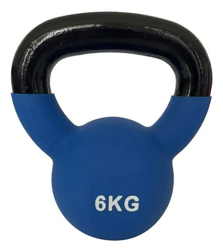 Pesa Rusa Kettlebell Neoprene Blu Fit 6 Kg Azul