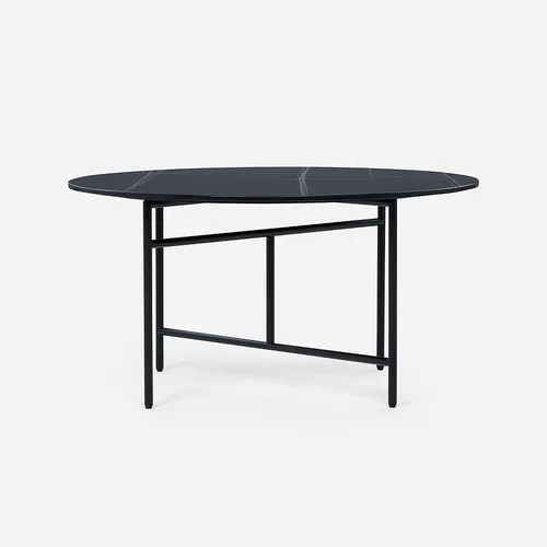Mesa De Centro Rosen Delfi Circular 80 X 40 Cm Negro