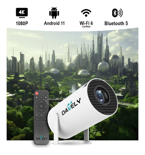 Davely Hy300 Mini Projector Branco 110/220v Fullhd 1080p