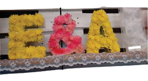 Letras Acrilico 20 Cm Para Flores Boda,cumples,bautizos 3 Pz