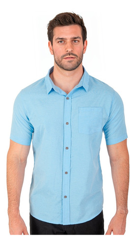 Camisa Manga Corta Hombre Slim Fit Casual Para Caballero