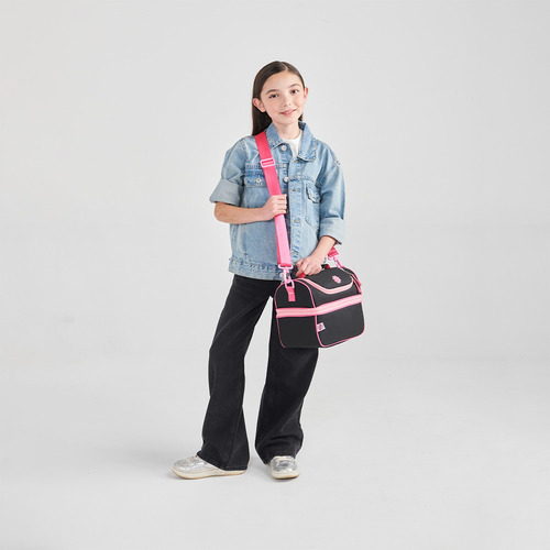 Lonchera Escolar Happy Girl Strong Hg70738-3 Negro Ninas