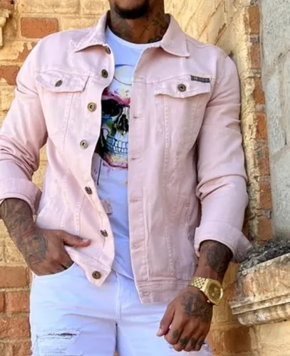 Jaqueta rosa best sale masculina