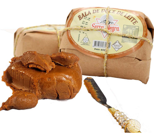 Kit 3 Bala Doce De Leite Cremoso Serra Negra 400g
