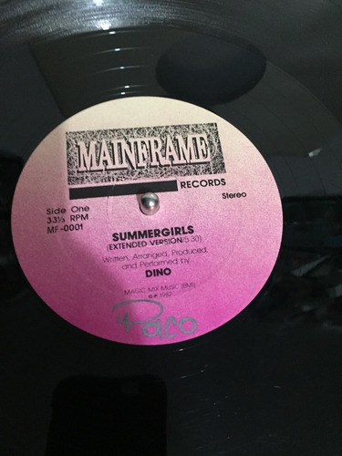 Dino - Summergirls - Vinyl 12¨ Maxi Single (Usado)