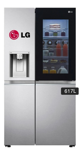 Refrigeradora LG Side By Side 617l Ls66sxn Con Instaview Color Plateado