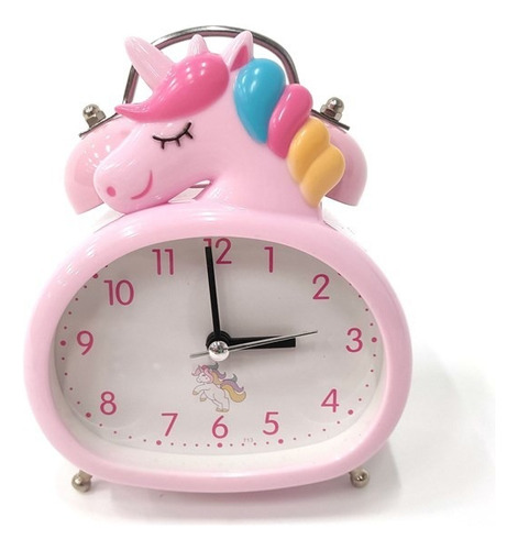 Reloj Despertador Unicornio A Pila Varios Colores