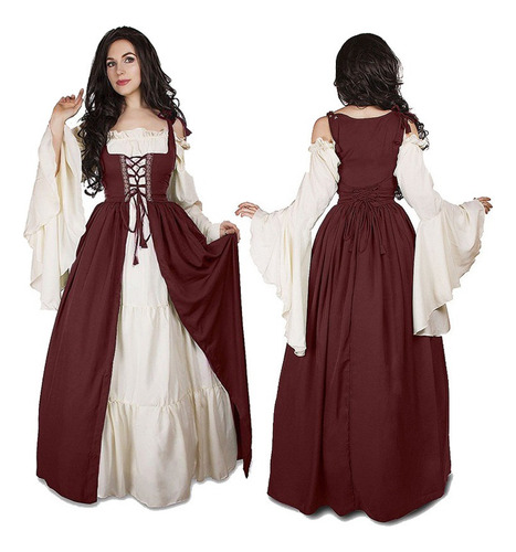 I Vestido Victoriano Medieval Para Mujer Del Renacimiento