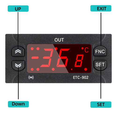 Termostato Controlador De Temperatura Digital Etc-902 220 V