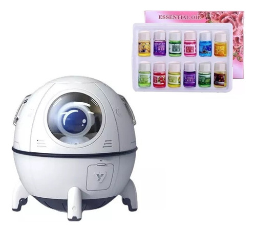 Humidificador Aromaterapia Led Difusor De Aromas +12 Aceites