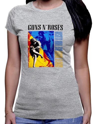 Camiseta Estampada Premium Dtg Dama Guns And Roses Use Your 