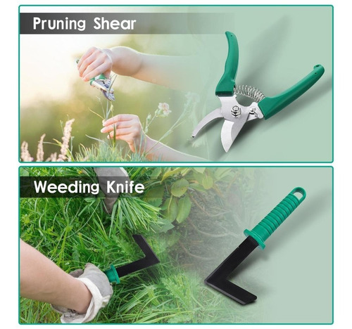 Imagen 4 de 7 de Kit Jardineria Set 10 Pzas Valija Herramientas Huerta Jardin
