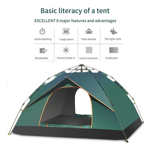 Carpa Toldo Automática 1-2 Personas Térmica Mosquitero -