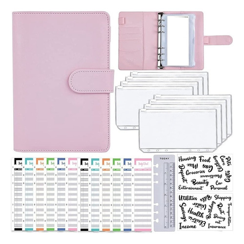 Cartera De Carpeta De Sobres En Efectivo A6, Cuaderno Planif